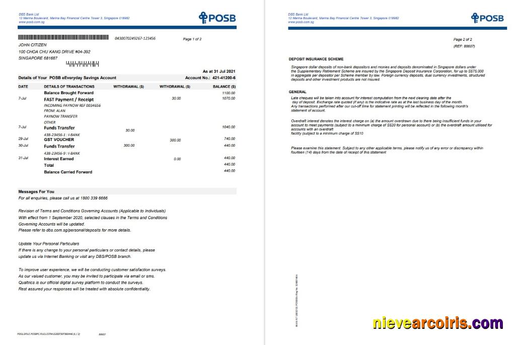Singapore DBS 2 pages